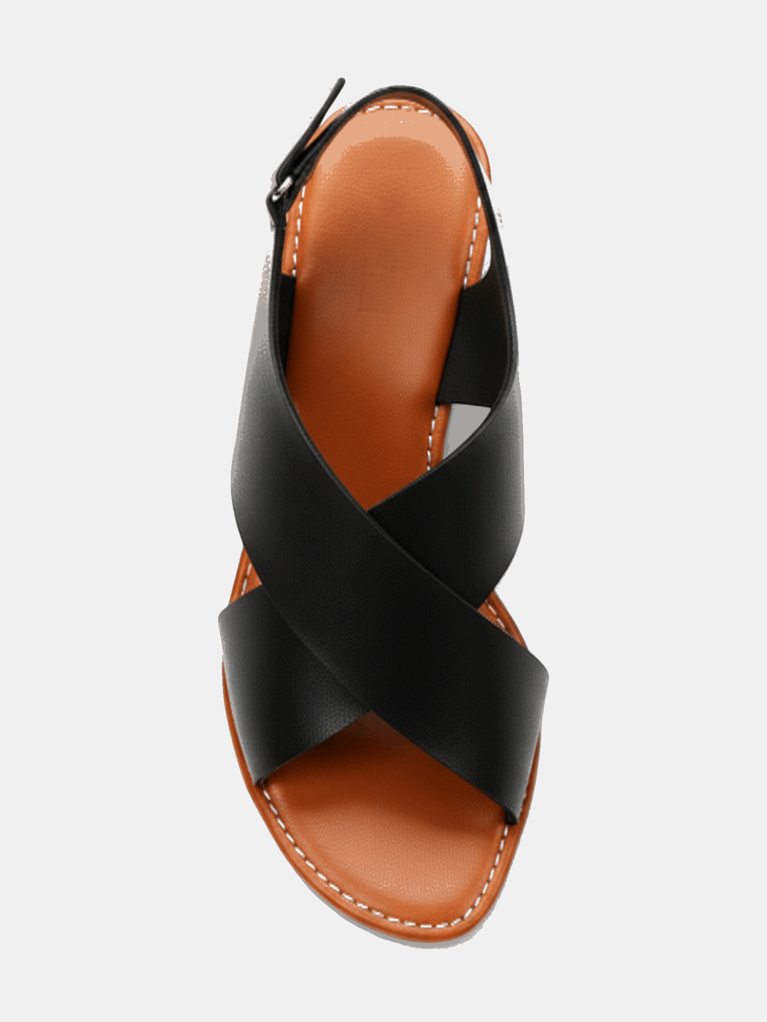 Sandália Rasteira Tiras Nó Fivela