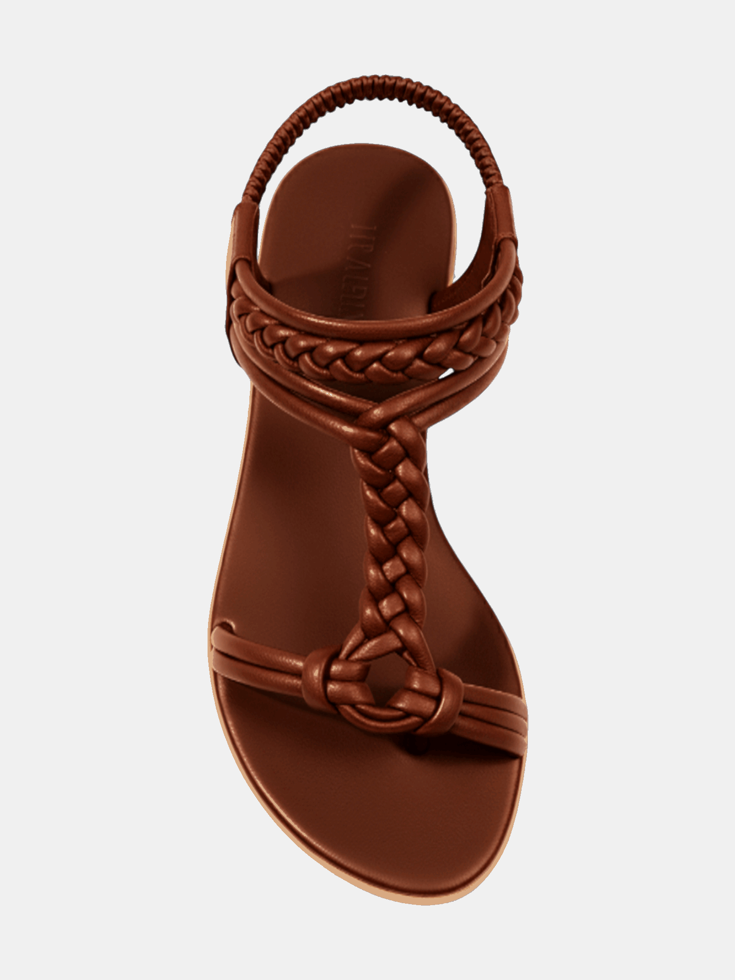 Sandália Rasteira T-tied Tiras Trançadas Elástico