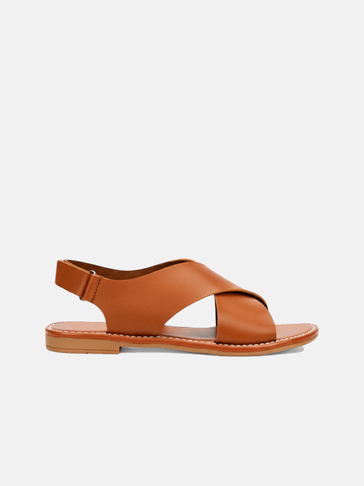 Sandália Rasteira Tiras Nó Fivela