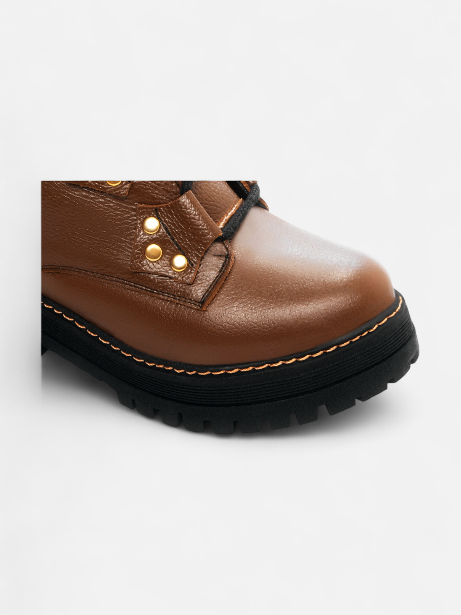 Bota Coturno Couro Sola Tratorada