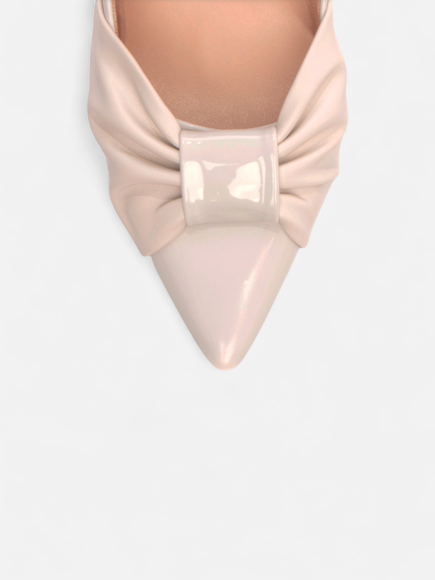 Scarpin Salto Grosso Laço Napa Caramelo