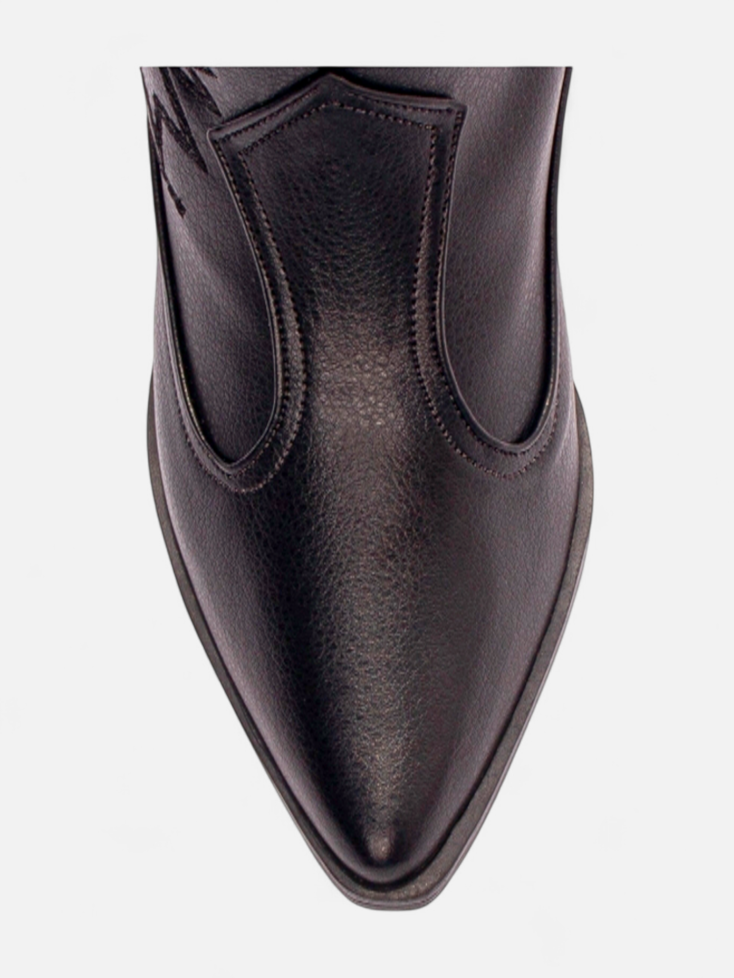 Bota Texana Salto Grosso Cano Baixo Bordada