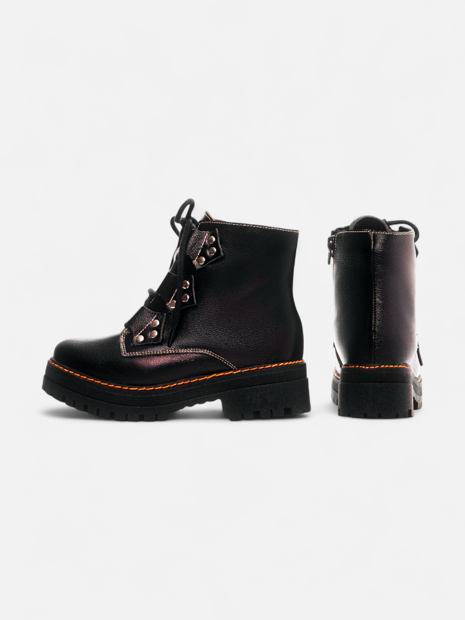 Bota Coturno Couro Sola Tratorada