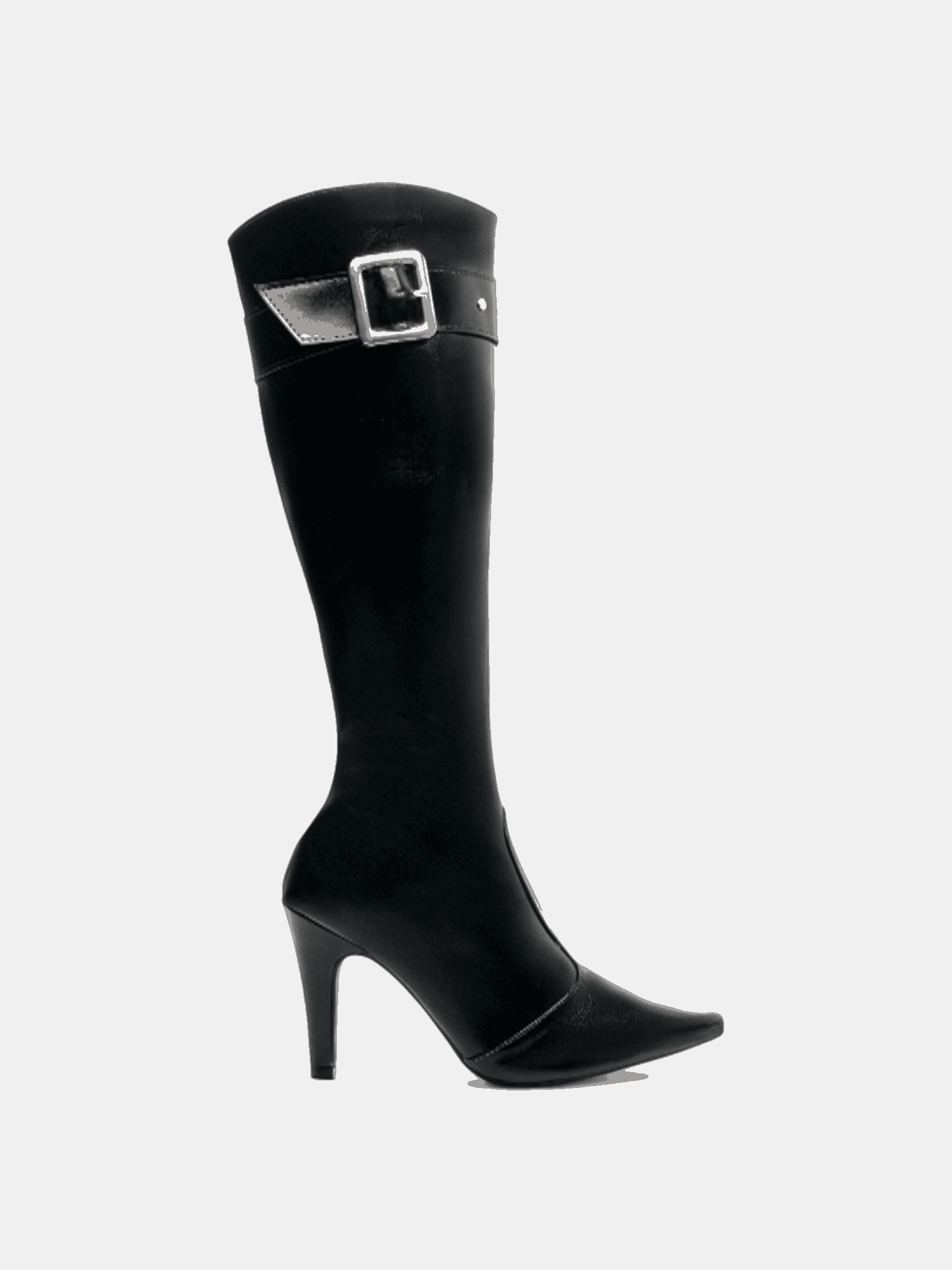 Bota Cano Alto Bico Fino com Ajuste em Fivela