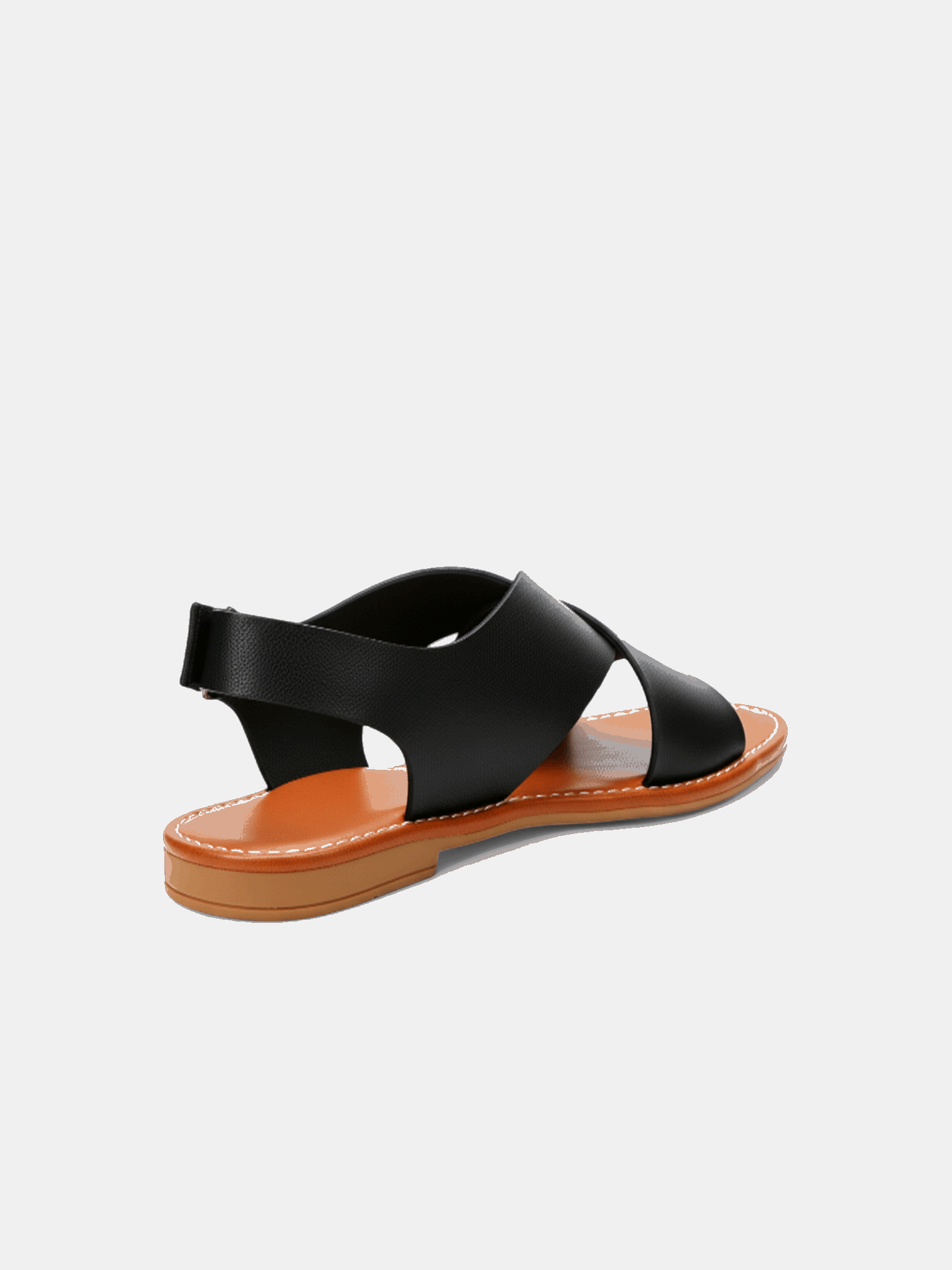 Sandália Rasteira Tiras Nó Fivela