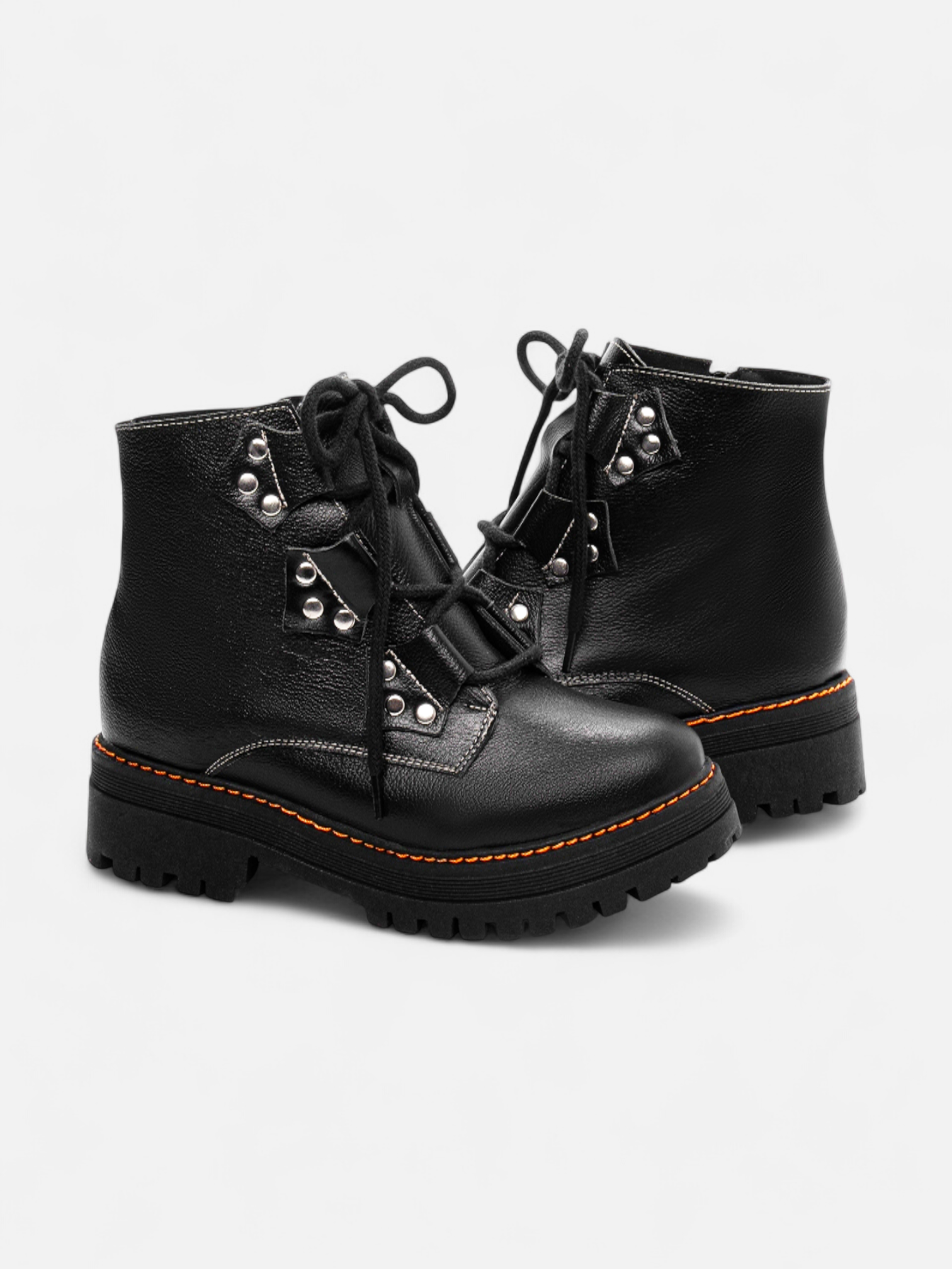 Bota Coturno Couro Sola Tratorada