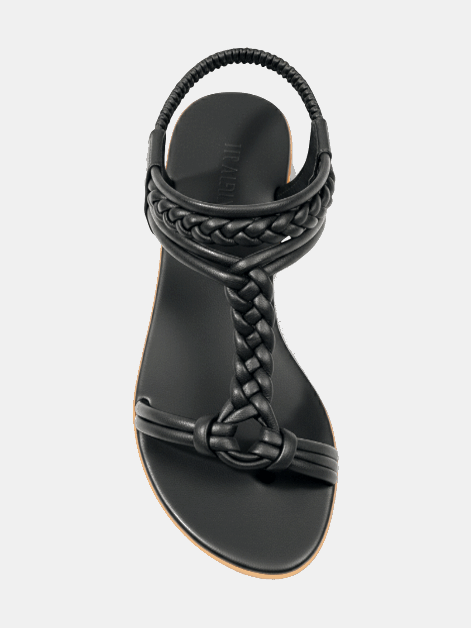 Sandália Rasteira T-tied Tiras Trançadas Elástico