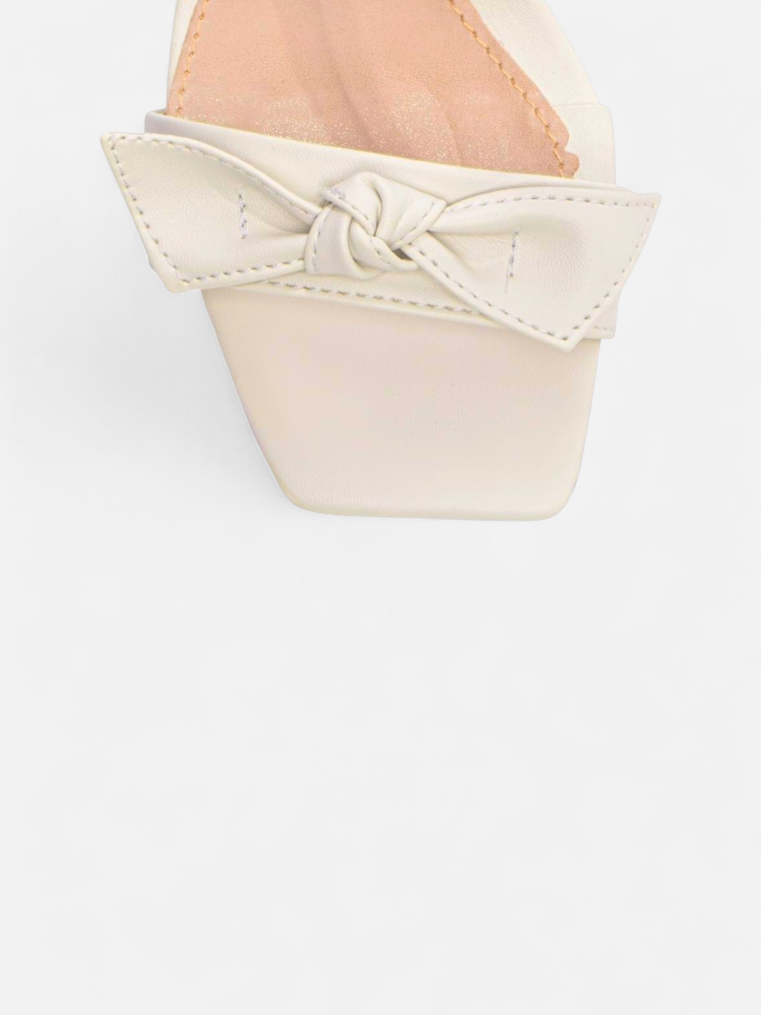 Sandália Salto Grosso Laços Napa Caramelo