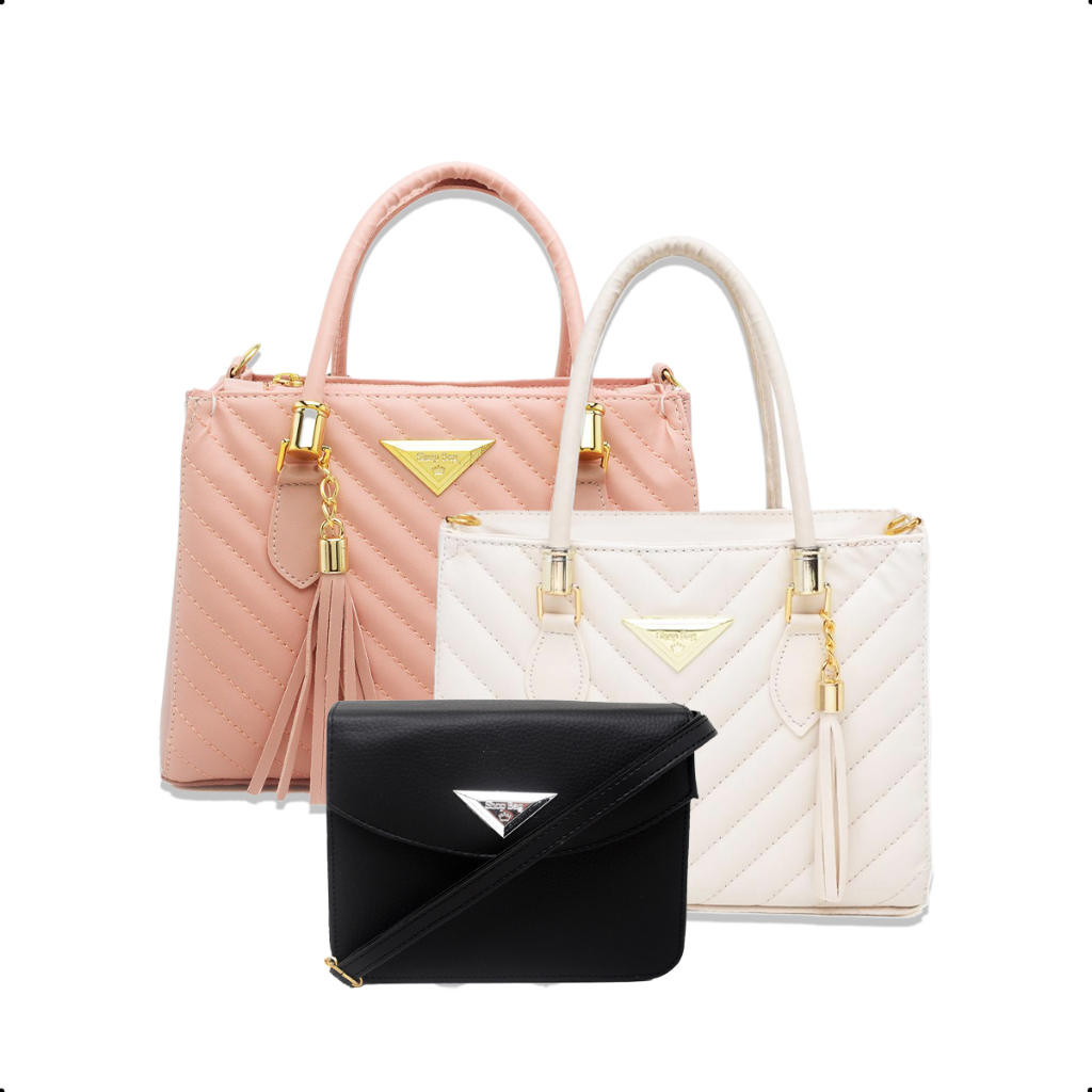 Kit 2 Bolsas Feminina Média E 1 Bolsa Pequena Shopbag