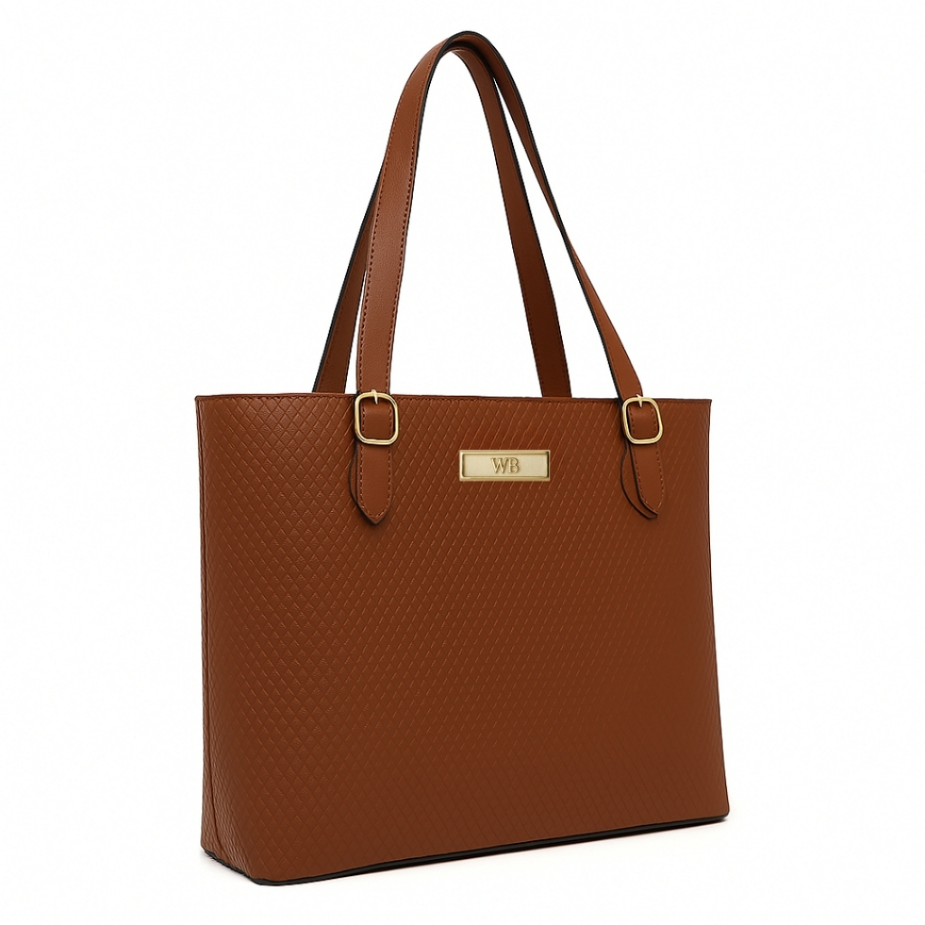 Bolsa Shopping Texturada Com Alça De Ombro Grande Espaço Interno E Nécessaire Willibags