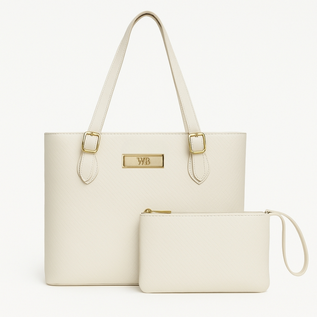 Bolsa Shopping Texturada Com Alça De Ombro Grande Espaço Interno E Nécessaire Willibags