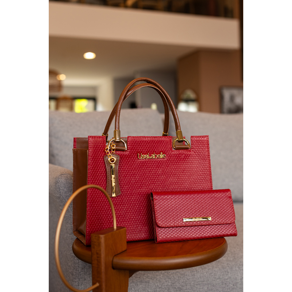 Promoção Kit 3 Bolsa Feminina Grande + Carteira + Alça Transversal 70%OFF Relâmpago
