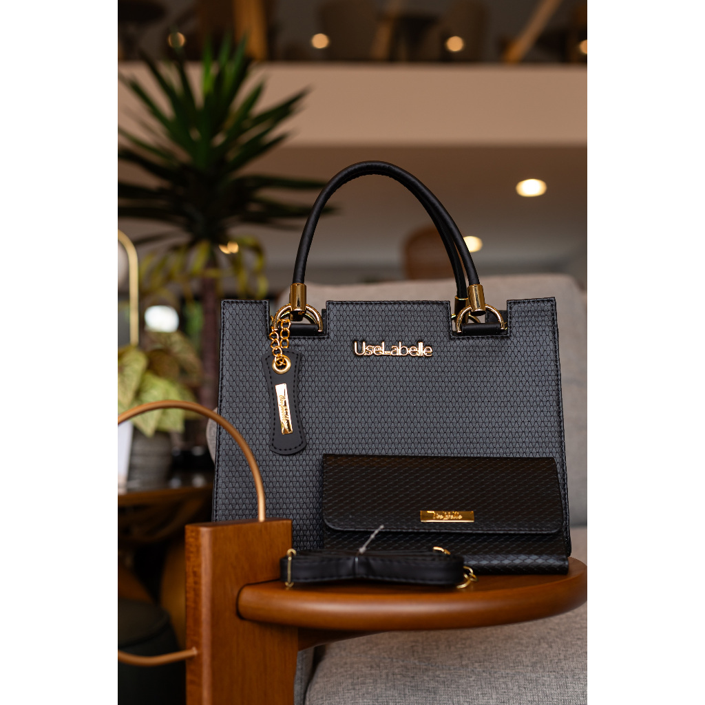 Promoção Kit 3 Bolsa Feminina Grande + Carteira + Alça Transversal 70%OFF Relâmpago