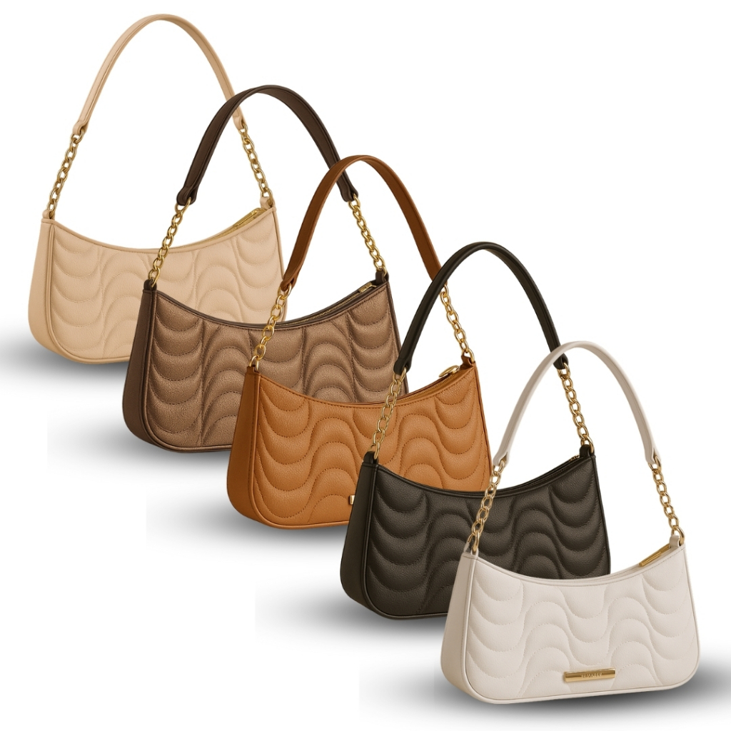Bolsa Feminina Transversal Pequena Branca Elegante e Sofisticada