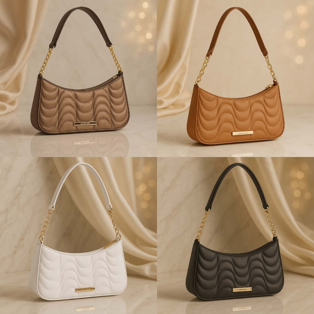 Bolsa Feminina Transversal Pequena Branca Elegante e Sofisticada
