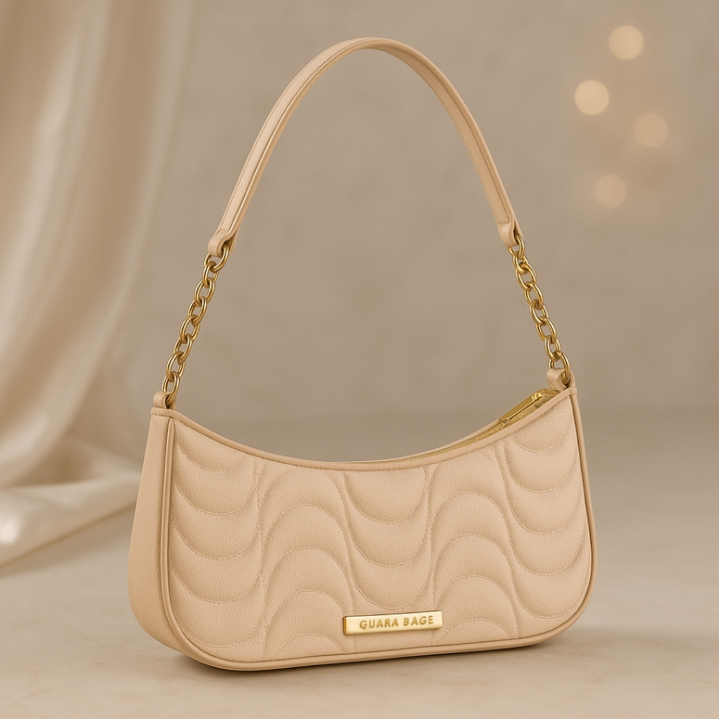 Bolsa Feminina Transversal Pequena Branca Elegante e Sofisticada