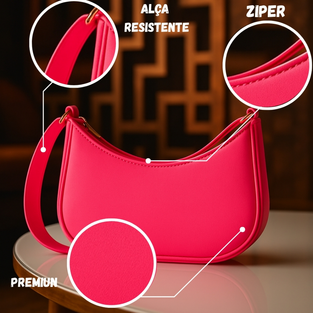 Bolsa Meia Lua Feminina Estilo Casual Chic Ideal Para Quem Busca Conforto E Praticidade