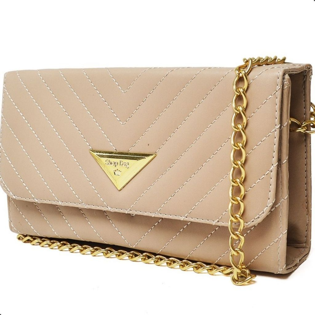 Bolsa Feminina Pequena Corrente Dourada Balada Festa Elegante