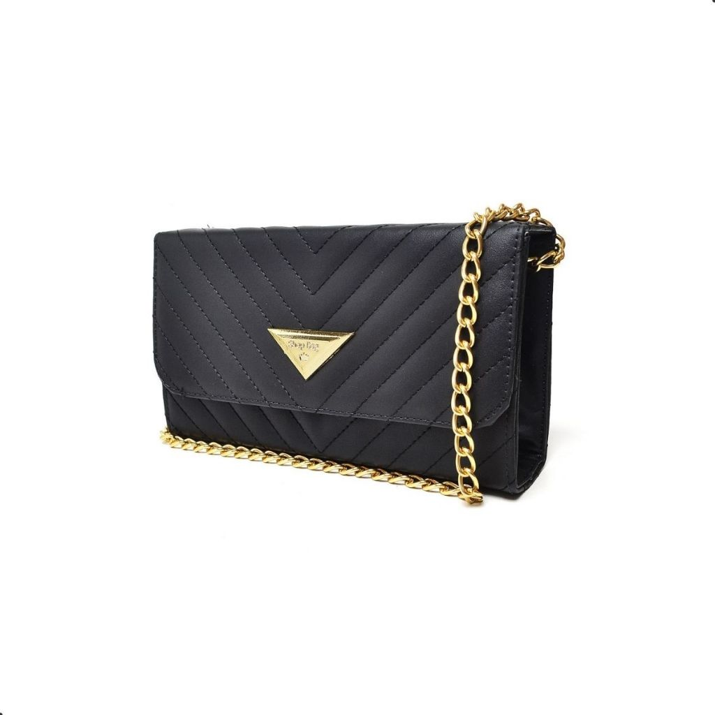 Bolsa Feminina Pequena Corrente Dourada Balada Festa Elegante