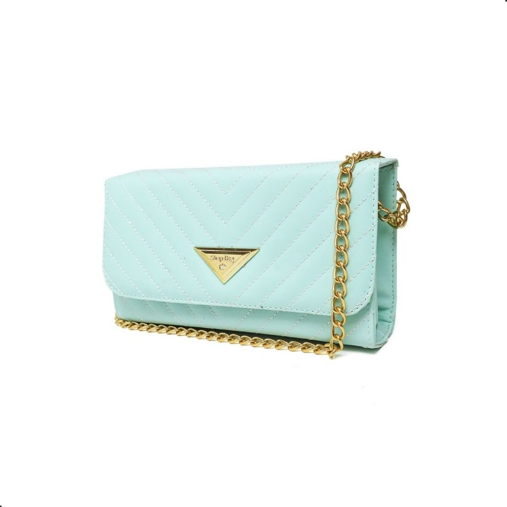 Bolsa Feminina Pequena Corrente Dourada Balada Festa Elegante