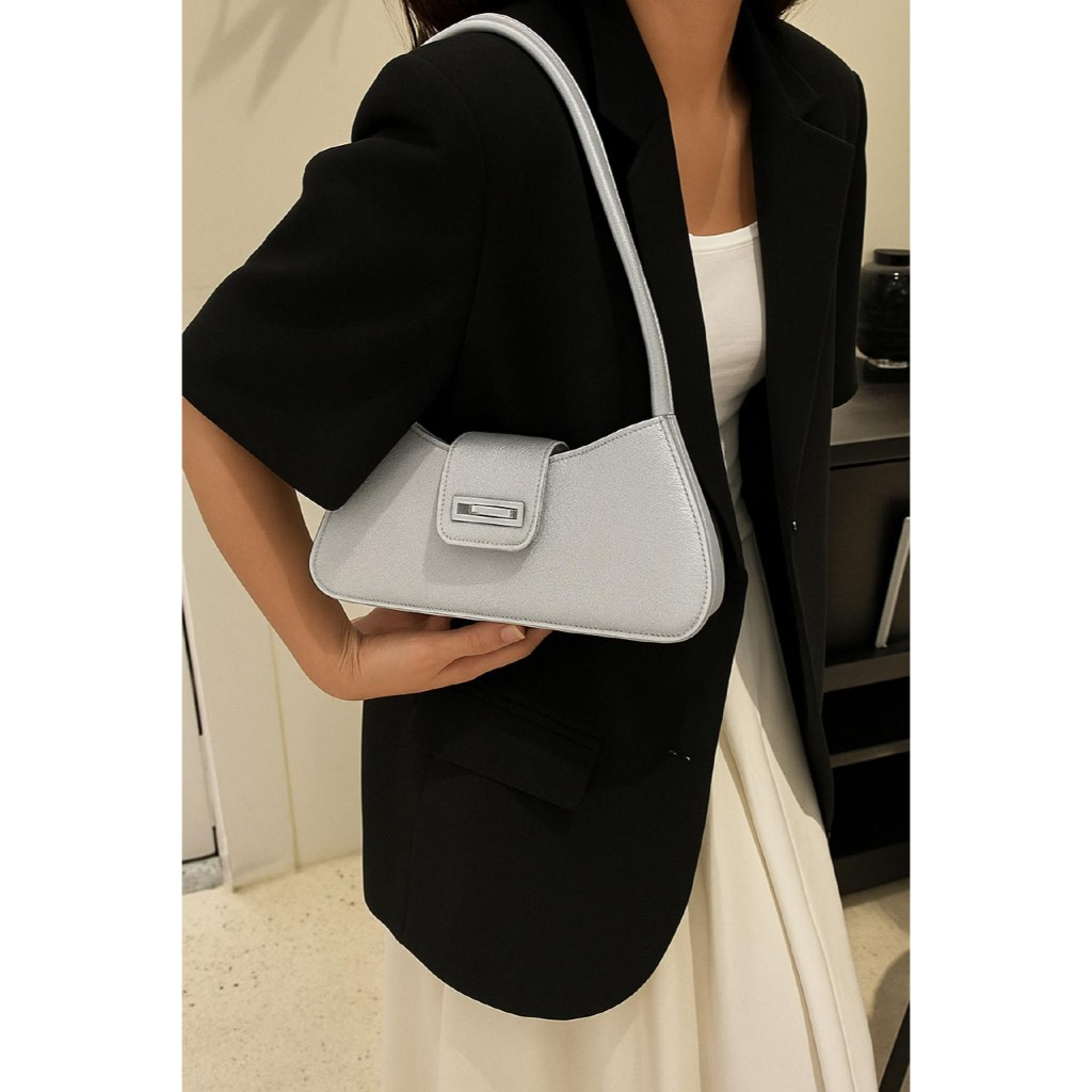 Bolsa Transversal Feminina Meia Lua Marrom