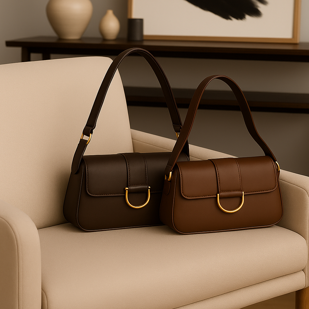 Kit Bolsa Feminina 2 peças Lançamento Nova Tendencia Elegante Alça Transversal Mega Oferta