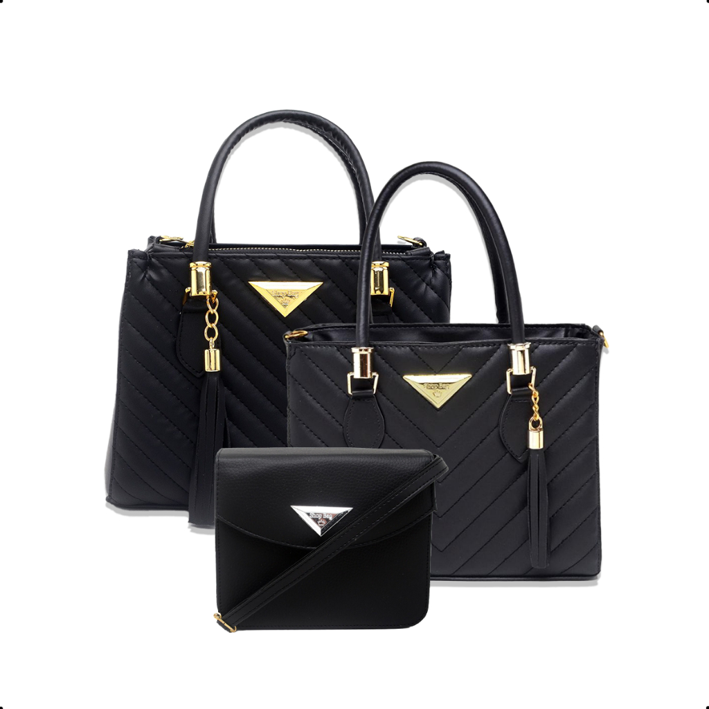 Kit 2 Bolsas Feminina Média E 1 Bolsa Pequena Shopbag