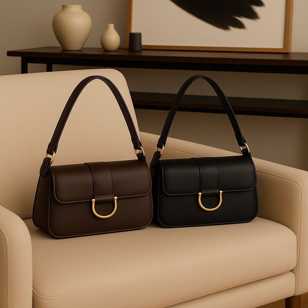Kit Bolsa Feminina 2 peças Lançamento Nova Tendencia Elegante Alça Transversal Mega Oferta