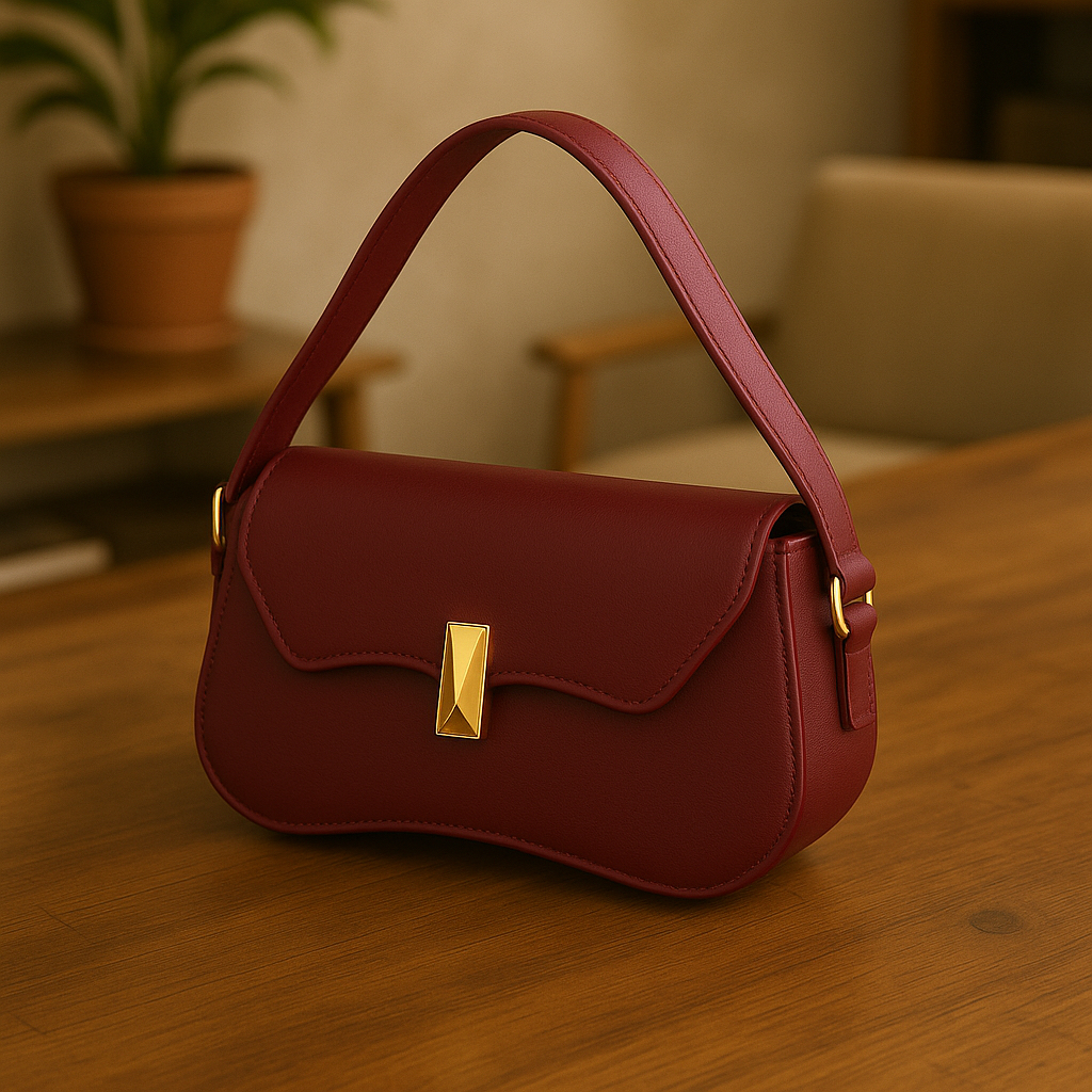 Bolsa Transversal Feminina Meia Lua Marrom