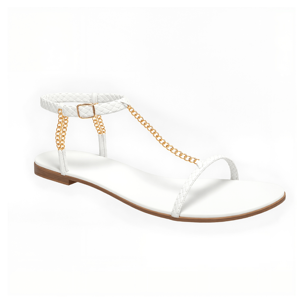 Sandália Rasteira Dedo com Tira Dourada Slip - On Casual Verão desconto de outono - carminito