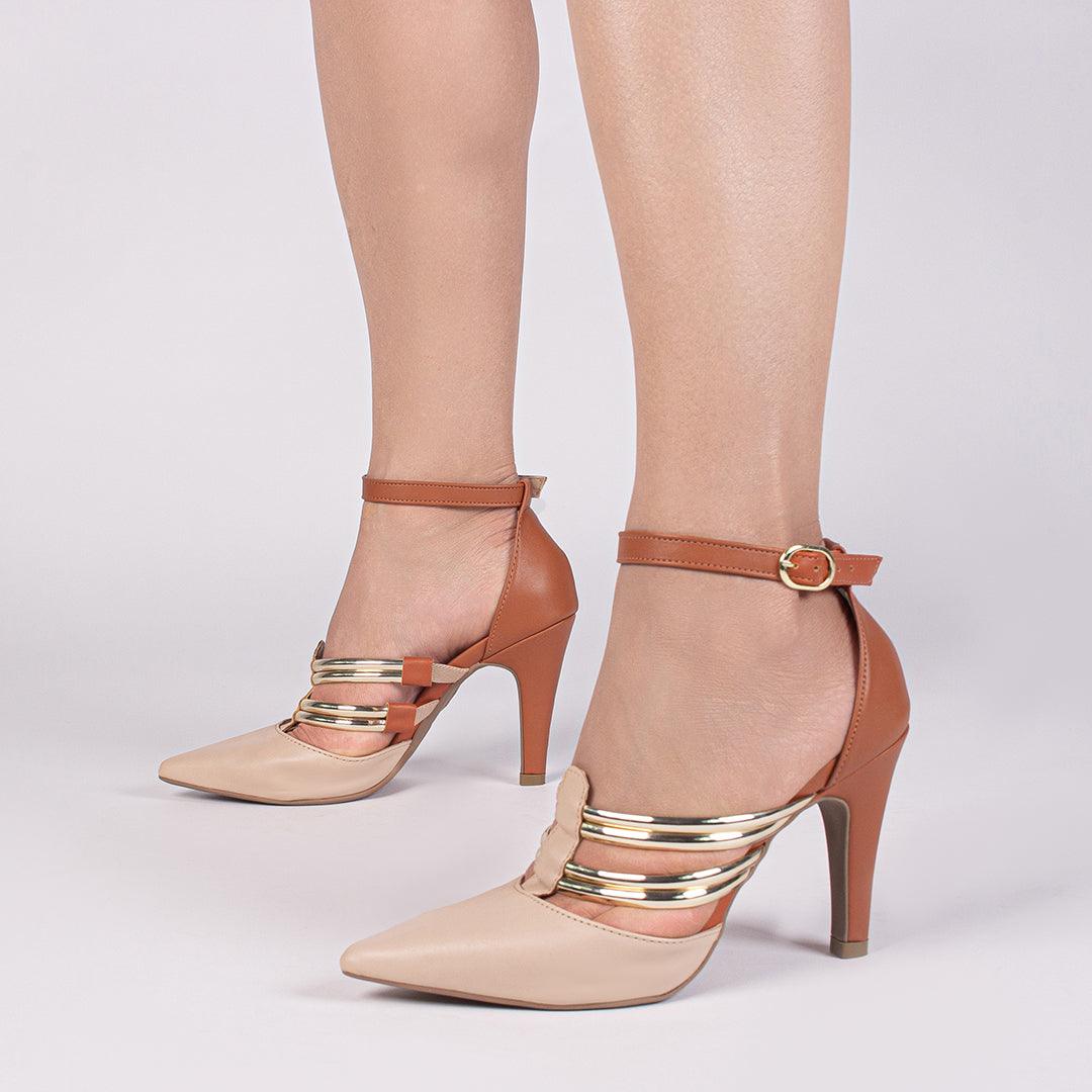 Scarpin Napa Metalizado Specchio Ouro Light desconto de outono - carminito