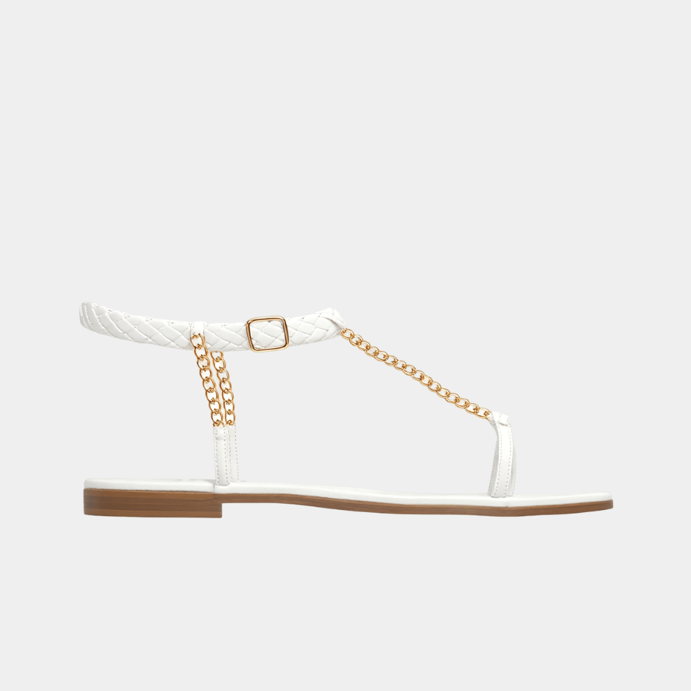 Sandália Rasteira Dedo com Tira Dourada Slip - On Casual Verão desconto de outono - carminito