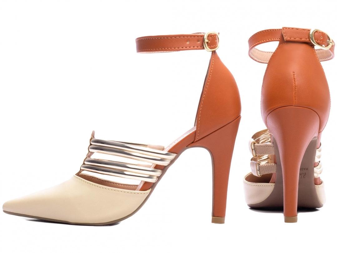 Scarpin Napa Metalizado Specchio Ouro Light desconto de outono - carminito