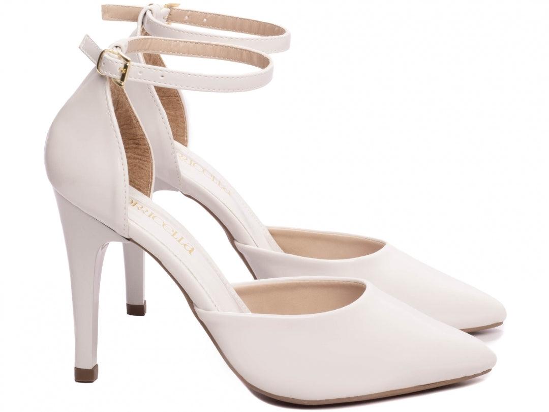 Sapato Scarpin Saia e Blusa Branco desconto de outono - carminito