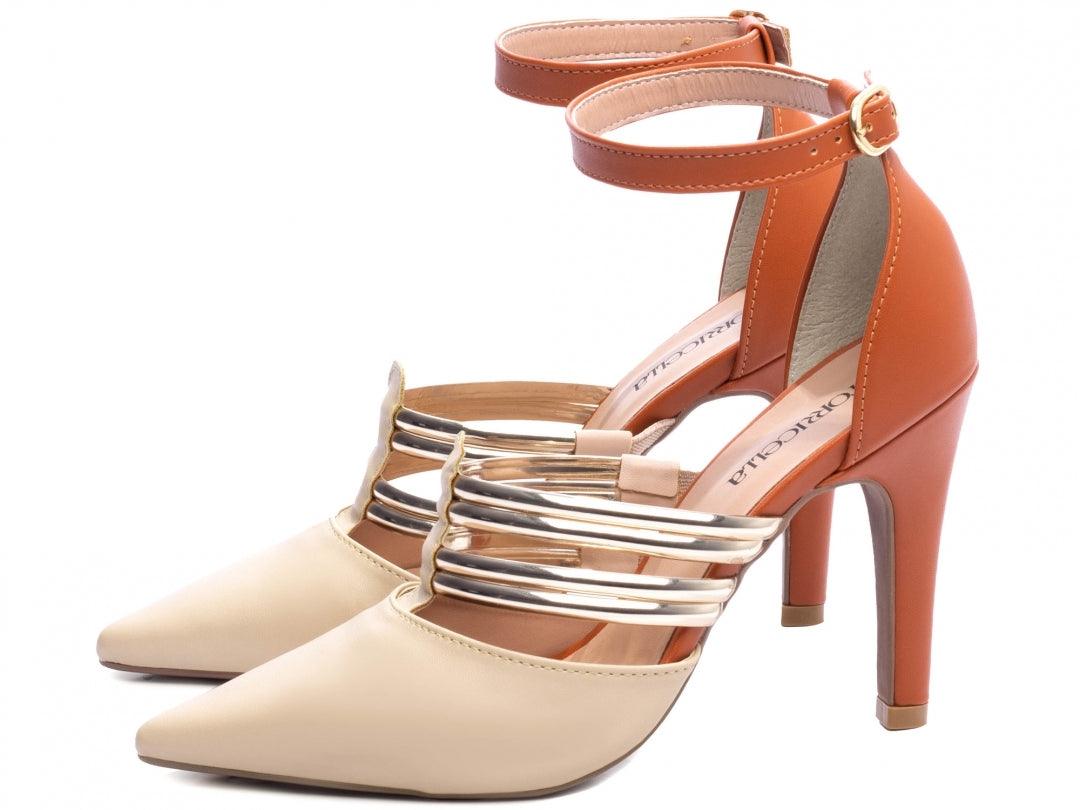 Scarpin Napa Metalizado Specchio Ouro Light desconto de outono - carminito