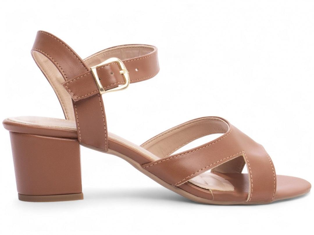 Sandália Salto Grosso Napa Fivela Ajustável desconto de outono - carminito