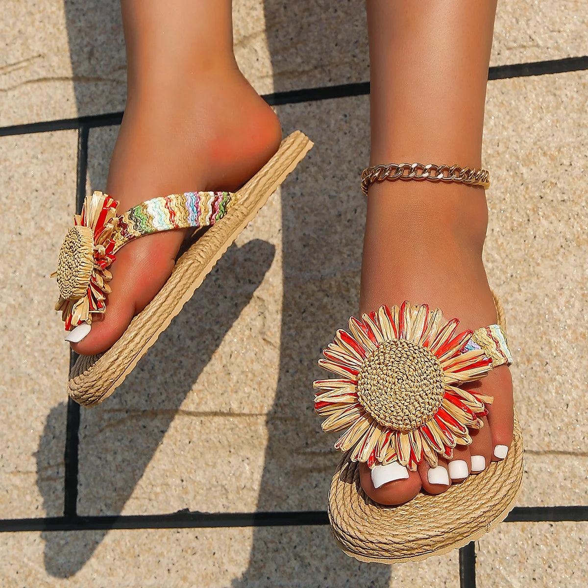 Sandália Rasteira Girassol Verão - #carminito#