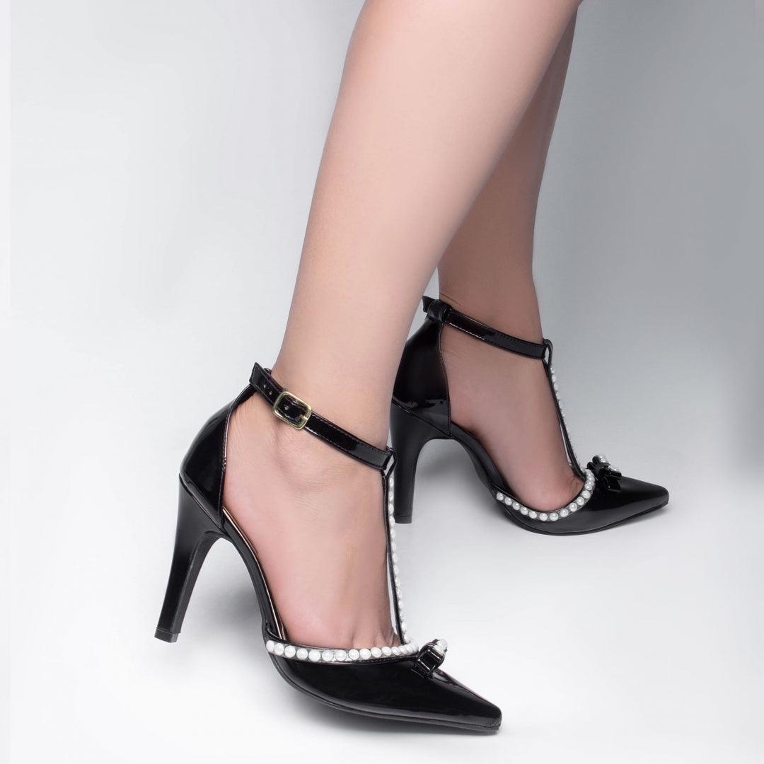 Scarpin Verniz Preto Pérolada - #carminito#