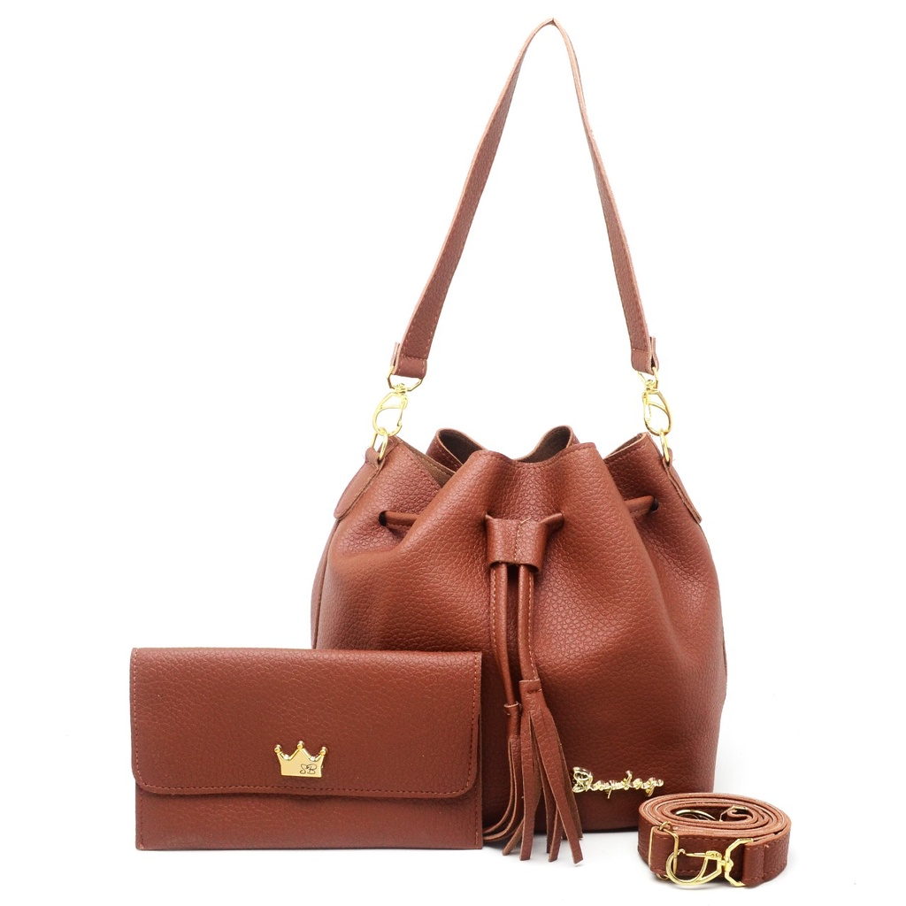 Kit Bolsa e Carteira Feminina Shopbag Saco Egito Lançamento
