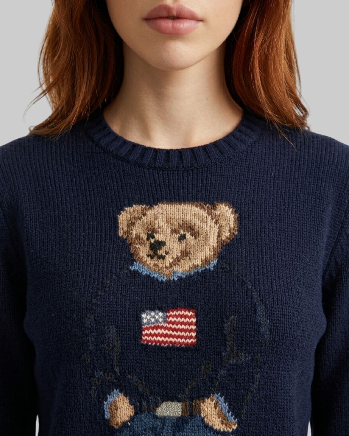 Suéter Bear EUA Azul-Marinho