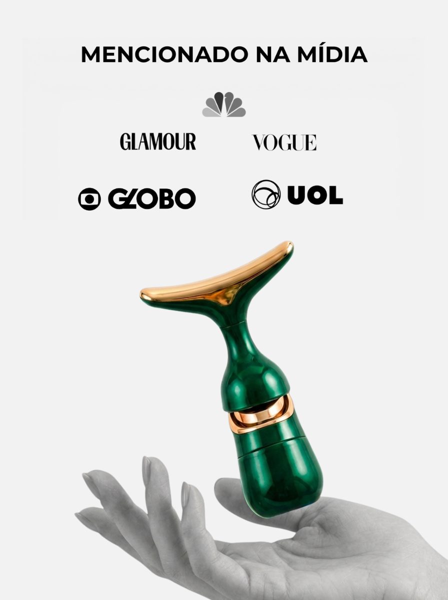 Revitalize Pró 3 em 1 - Massageador Facial Anti-Rugas