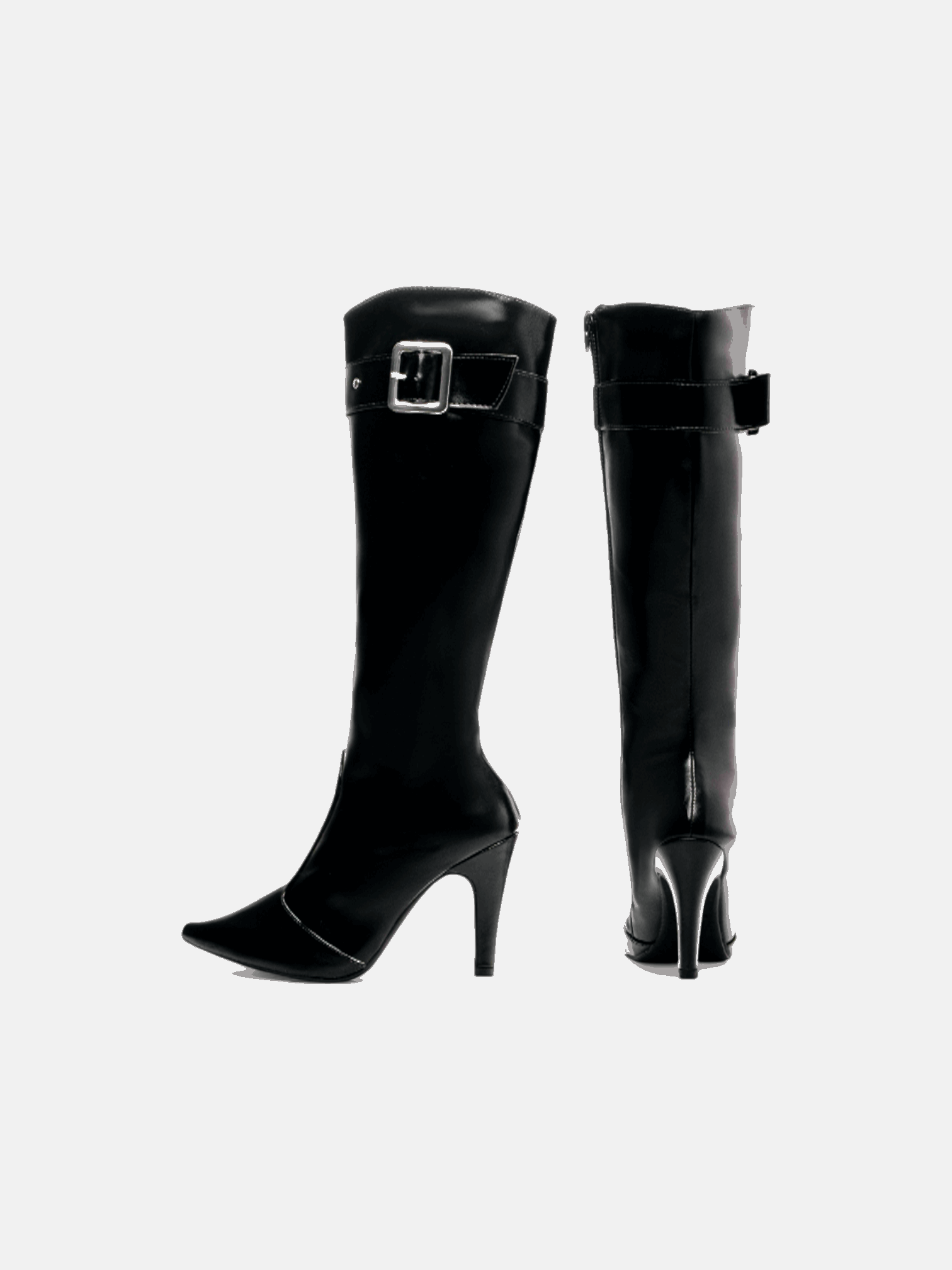 Bota Cano Alto Bico Fino com Ajuste em Fivela