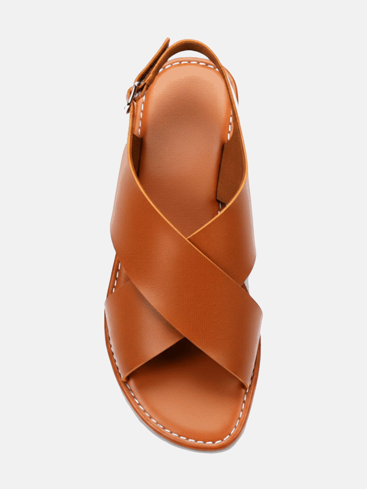 Sandália Rasteira Tiras Nó Fivela