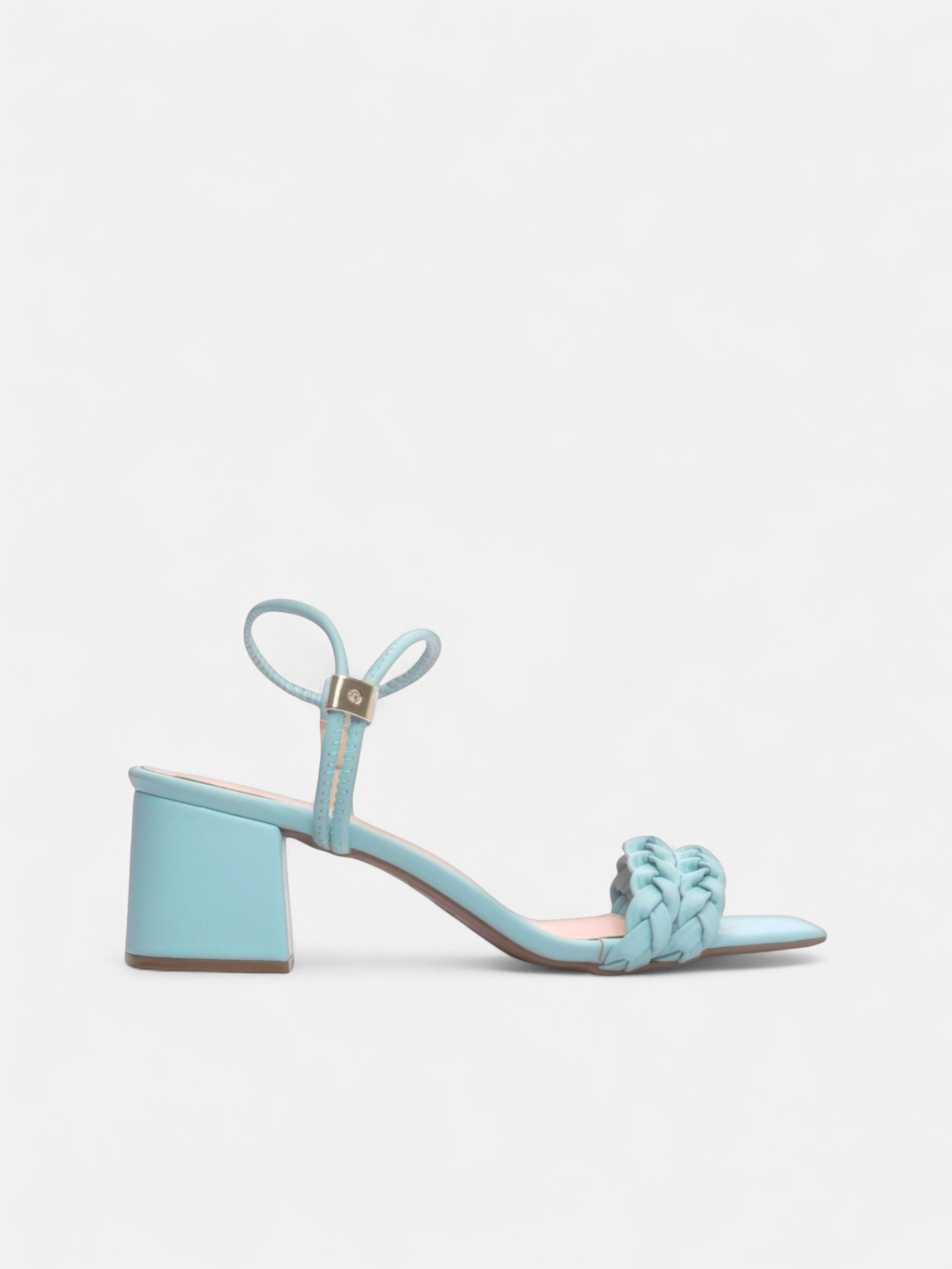 Sandália Salto Grosso Napa Caramelo