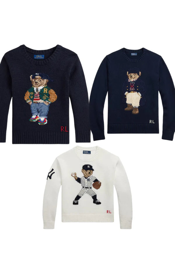 Kit Suéter Ralph Lauren Polo Bear | 3 Modelos por R$1997,50