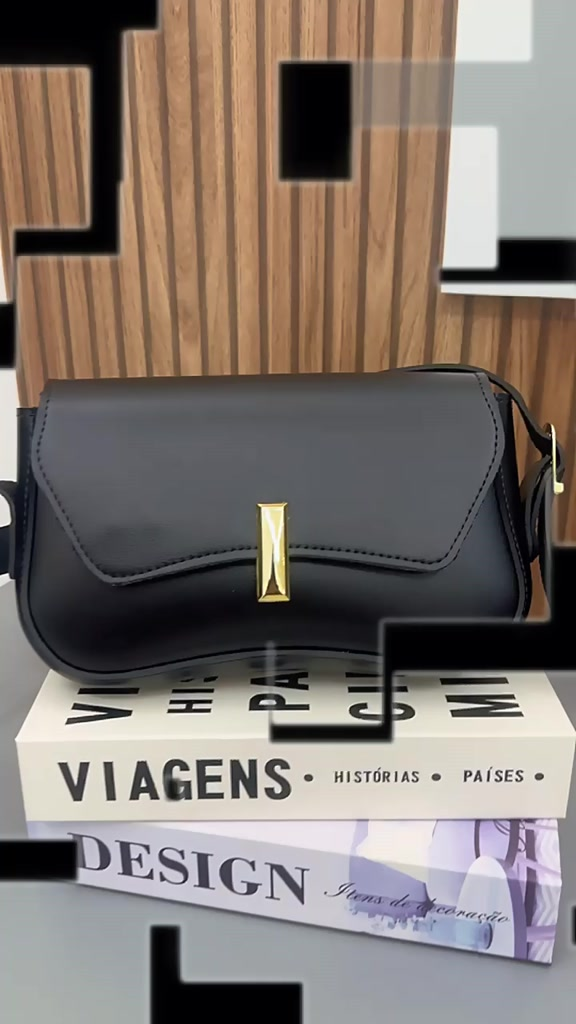 Bolsa Transversal Feminina Meia Lua Marrom