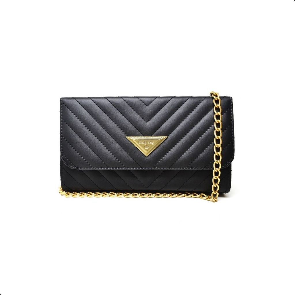 Bolsa Feminina Pequena Corrente Dourada Balada Festa Elegante