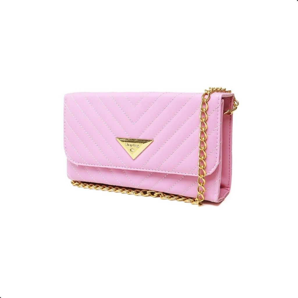 Bolsa Feminina Pequena Corrente Dourada Balada Festa Elegante