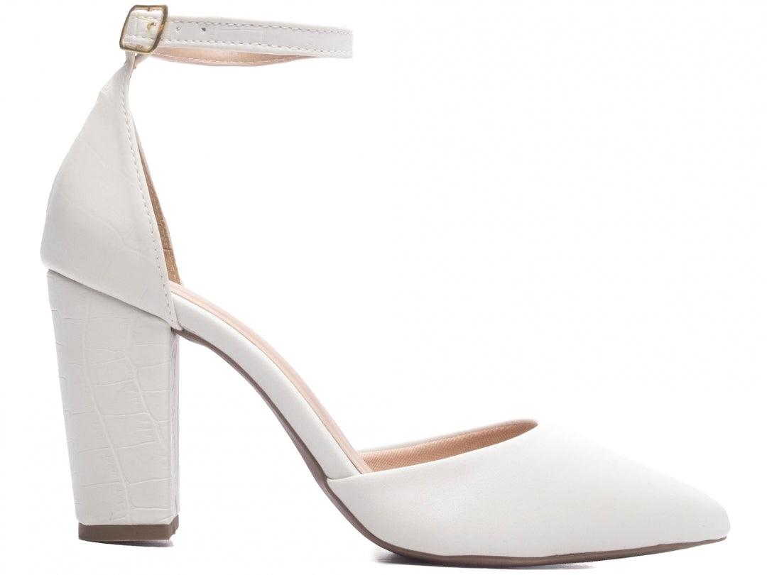 Sapato Scarpin Croco Napa Off White - #carminito#
