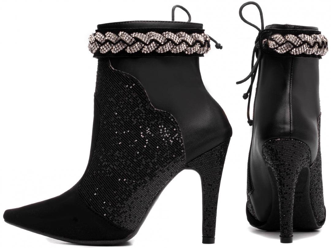 Bota Bico Fino com Pulseira Removível em Strass - #carminito#